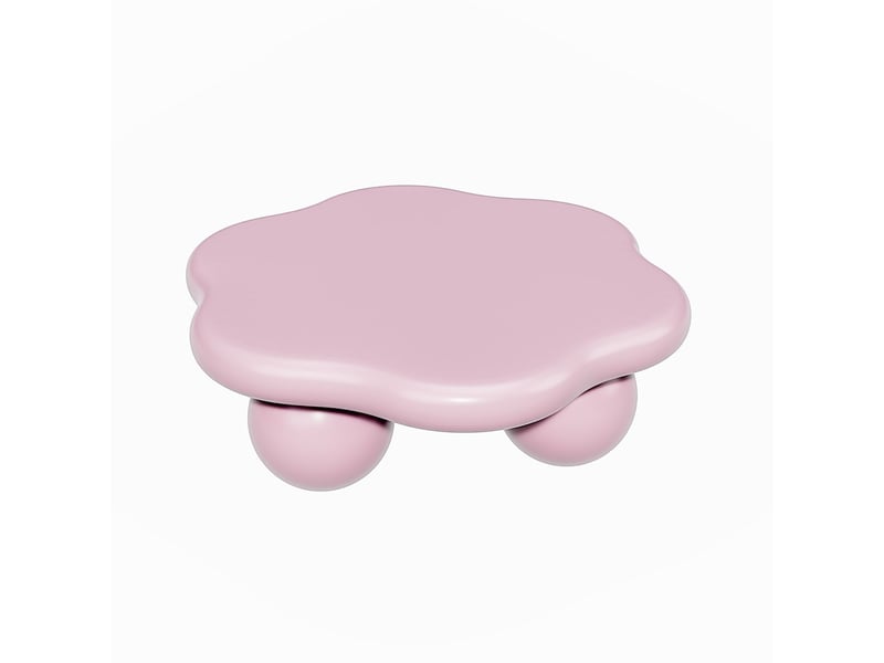  Table basse format gain de place table de salon silhouette de nuage forme de pétale pieds sphériques rose adaptée aux enfants et aux animaux style moderne minimaliste  - Conforama A