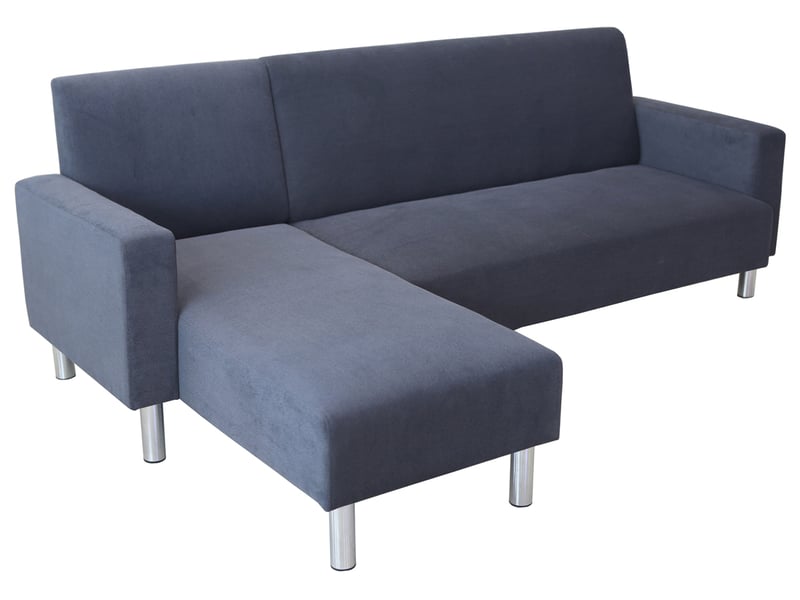 Canapé d'angle tissu réversible "rio" - 4 places - gris - Conforama C