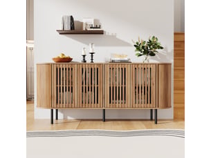 Buffet 4 porte(s) - 160 cm coloris naturel
