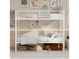 Lit mezzanine 90x190 cm <strong>STILVORA</strong> <strong></strong> coloris blanc