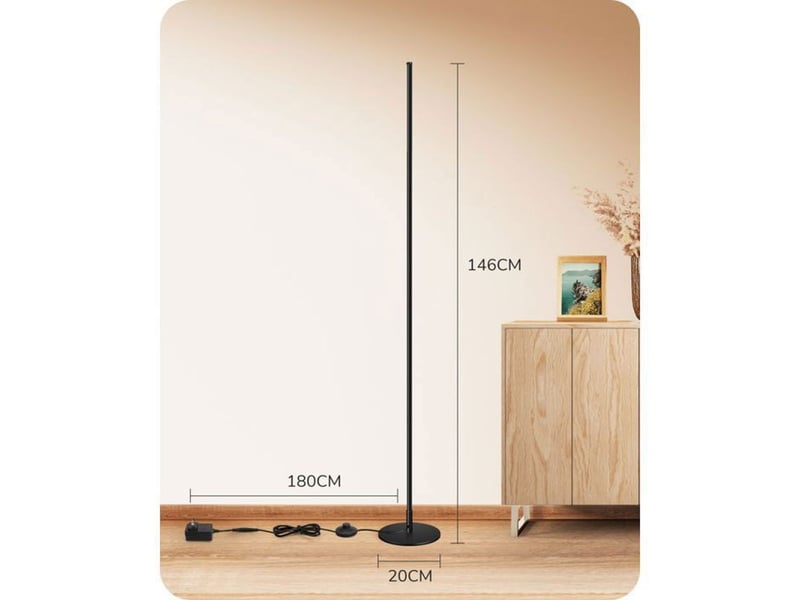  Lampadaire led sur pied 2x noir 3000k intensité 10-100 370618_AAAYE92650_6_DROPFR - Conforama D