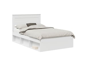 Lit 2 places 120x190cm coloris blanc