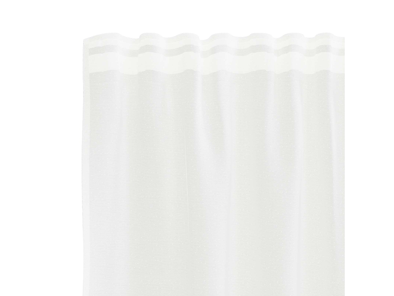 Rideau en dentelle, rideau ajouré, voilage blanc 260 x 150 cm polyester cf43763 - Conforama D