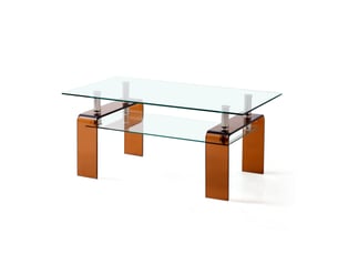 Table basse rectangulaire coloris marron <strong></strong> <strong>Fay Lum</strong> - 55 cmx100 cm