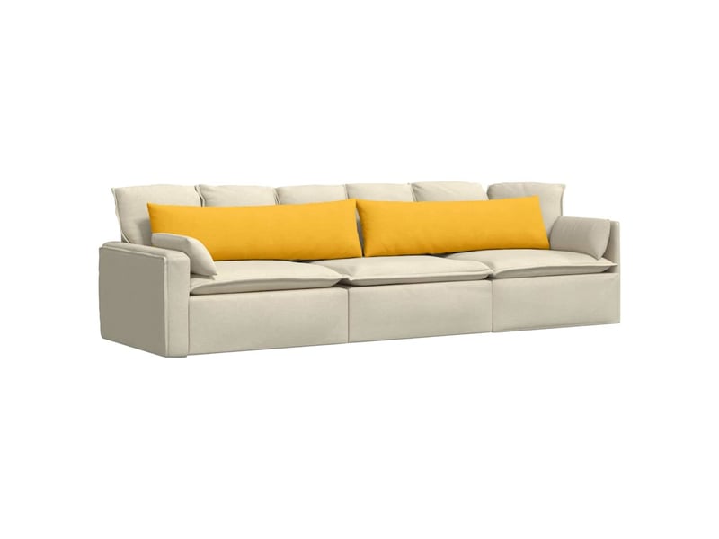  Lot de 2 coussins de canapé, coussins décoratifs jaune clair 145 x 40 cm cf59112  - Conforama C