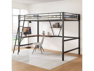 Lit mezzanine 90x200 cm <strong></strong> <strong></strong> coloris noir