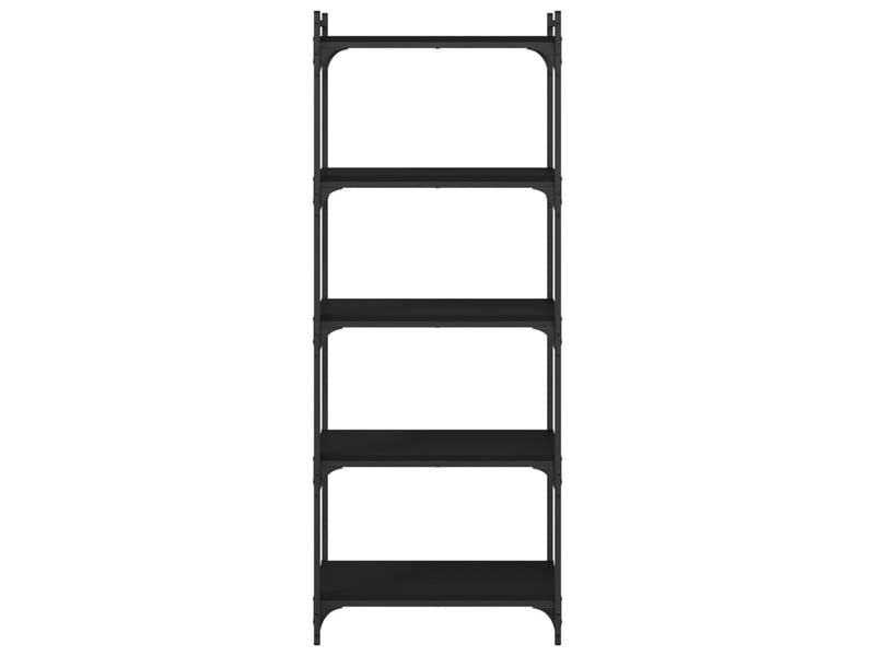  Bibliothèque à 5 niveaux, armoire à livres noir 60x30x154 cm bois d'ingénierie  - Conforama D