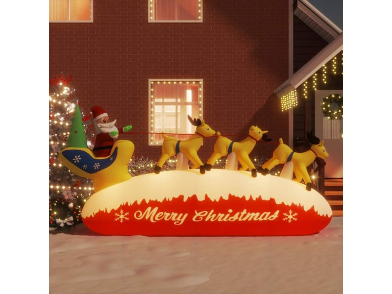  Décoration gonflable de père noël et renne avec led 145 cm  - Conforama B