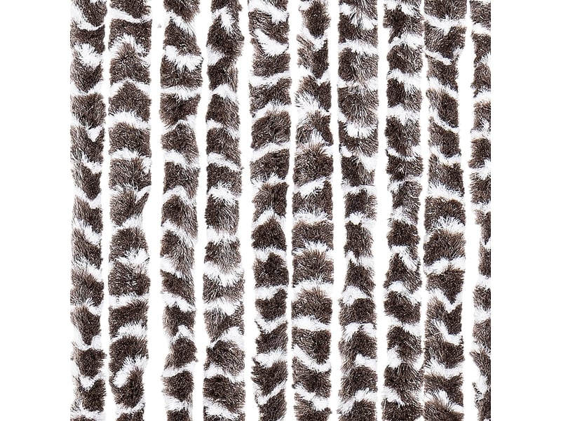  Rideau anti-mouches, moustiquaire marron et blanc 100x230 cm chenille cf43562  - Conforama E