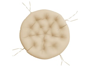 Coussin rond, coussin d'assise beige ø 100 x11 cm tissu oxford cf56602