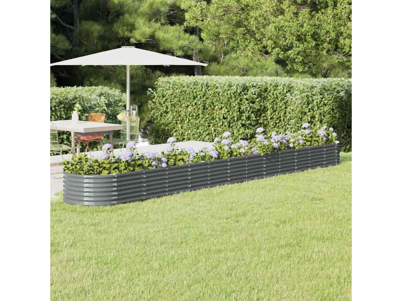  Jardinière - lit surélevé de jardin acier galvanisé anthracite  - Conforama B