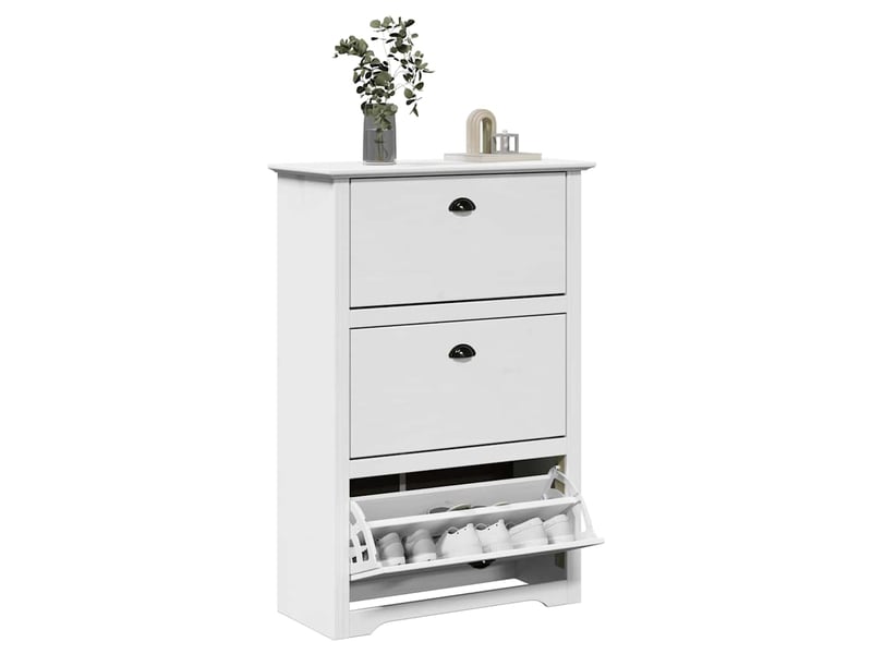  Meuble à chaussures, étagère à chaussures bodo blanc 80x35x118 cm  - Conforama B