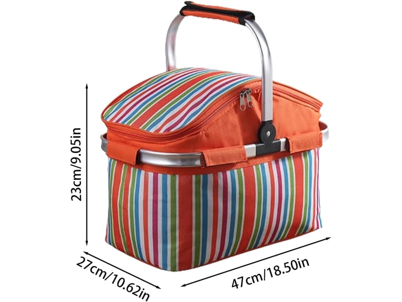  Refroidisseur de pique-nique pliable: matériau durable isolé de 30 litres, rangement pour glacière en plein air, organisateur de nourriture de voyage  - Conforama E