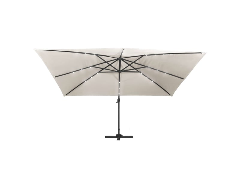  Parasol de jardin | parasol d'extérieur en porte-à-faux lumières led mât en aluminium shl7854  - Conforama D