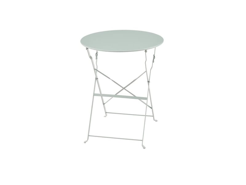 Set bistrot 2 personnes - table ronde 60 cm avec 2 chaises - acier  thermolaque - vert celadon  - Conforama B