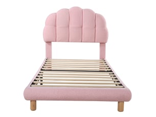 Lit simple 90x200 cm ZOVIRA   coloris rose