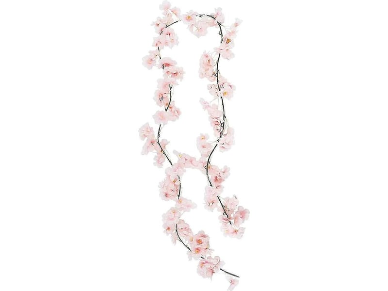  Couronne de fleurs artificielles de 1,8 mètre, guirlande décorative pour cheminée et fêtes.-pink  - Conforama A