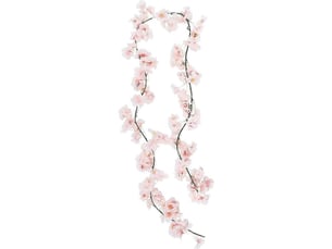 Couronne de fleurs artificielles de 1,8 mètre, guirlande décorative pour cheminée et fêtes.-pink
