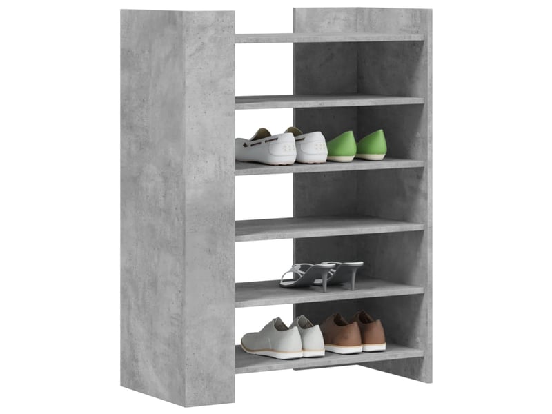  Meuble à chaussure, armoire à chaussures gris béton 74,5x37,5x100 cm  - Conforama C