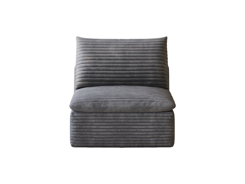 Canapé modulable en mousse sans cadre en bois tissu doux confortable - Conforama W