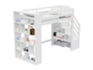 Lit mezzanine 90x200 cm    coloris blanc