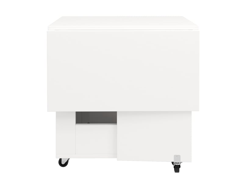  Ensemble meuble de cuisine avec table rabattable en mdf blanc, 120 cm  - Conforama R