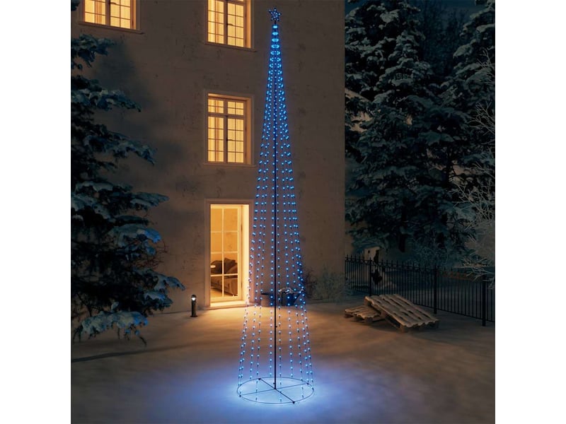  Sapin de noël - arbre de noël cône 752 led bleues décoration 160x500 cm  - Conforama B