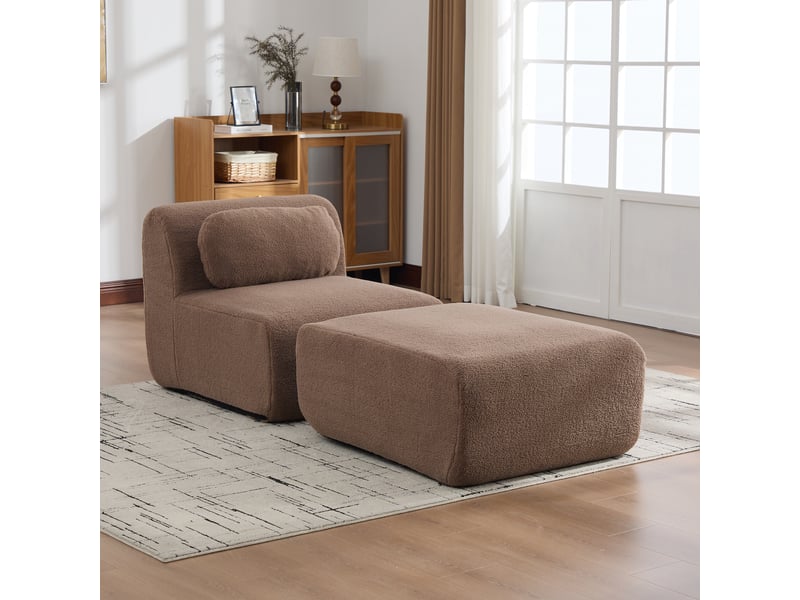  Canapé de salon, canapé pour séjour, camel, pour salon et séjour, pour intérieur, mobilier pour espace de vie  - Conforama A