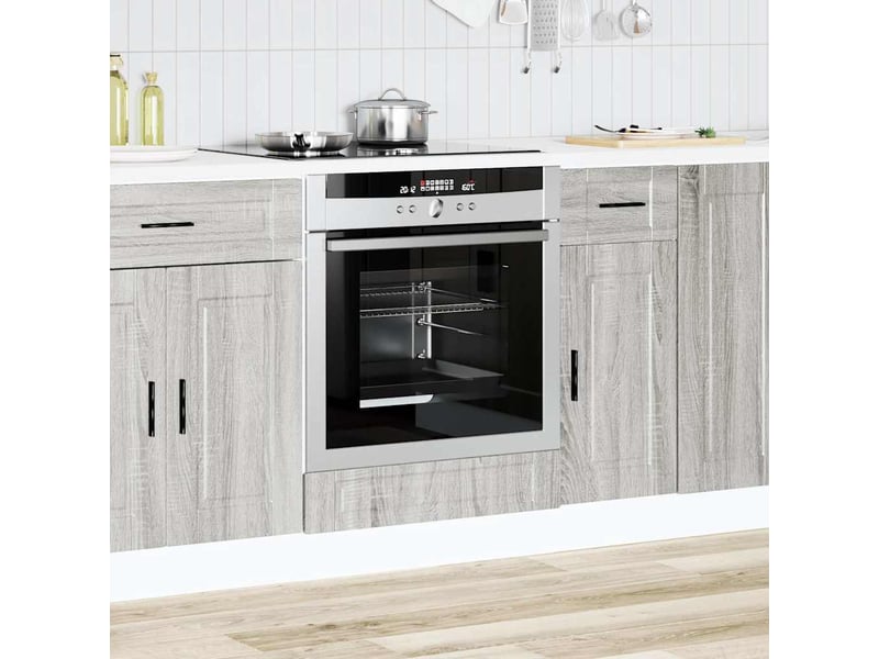  Armoire à four, armoire de cuisine porto sonoma gris bois d'ingénierie  - Conforama B