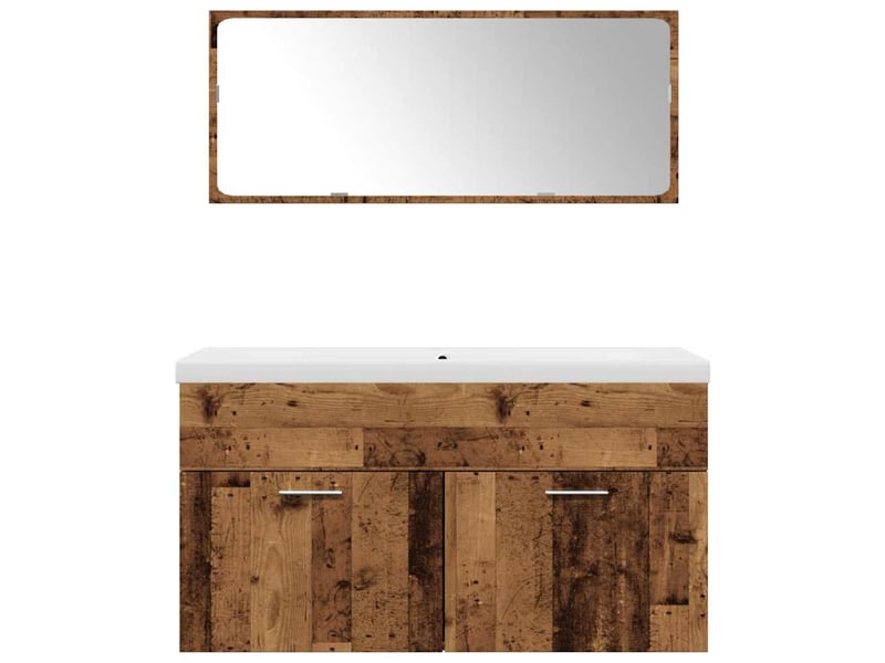  Ensemble de meubles salle de bain 3 pcs bois d'ingénierie cf63952  - Conforama D