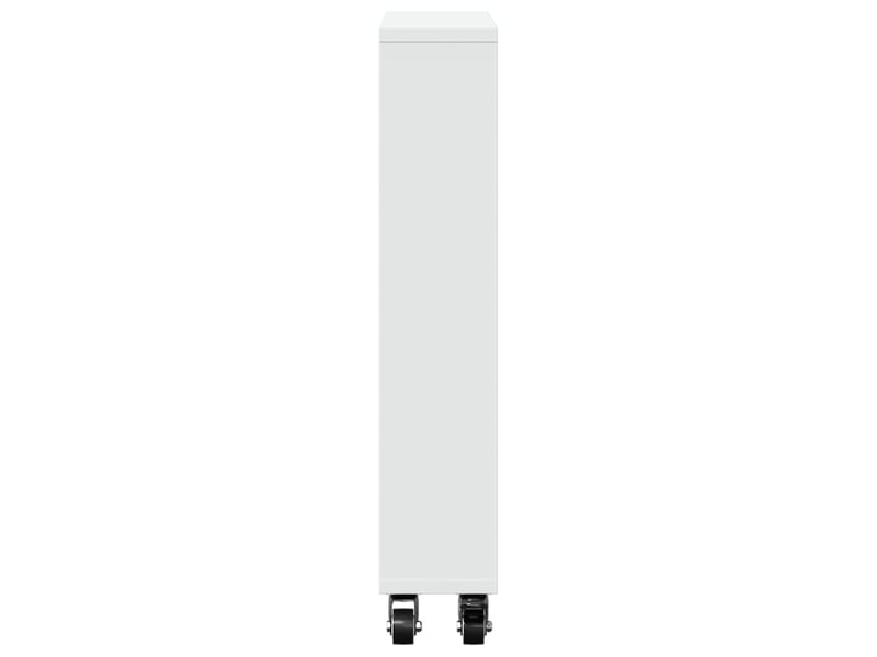  Chariot de rangement étroit blanc 48x13x68 cm bois d'ingénierie  - Conforama E