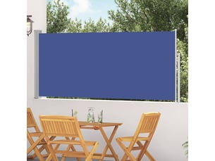 Auvent latéral rétractable, store latéral 117x314 cm bleu