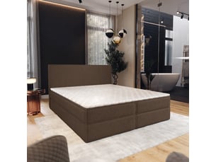 Lit avec rangement 180x200 cm <strong>MASSENO</strong> <strong></strong> coloris marron