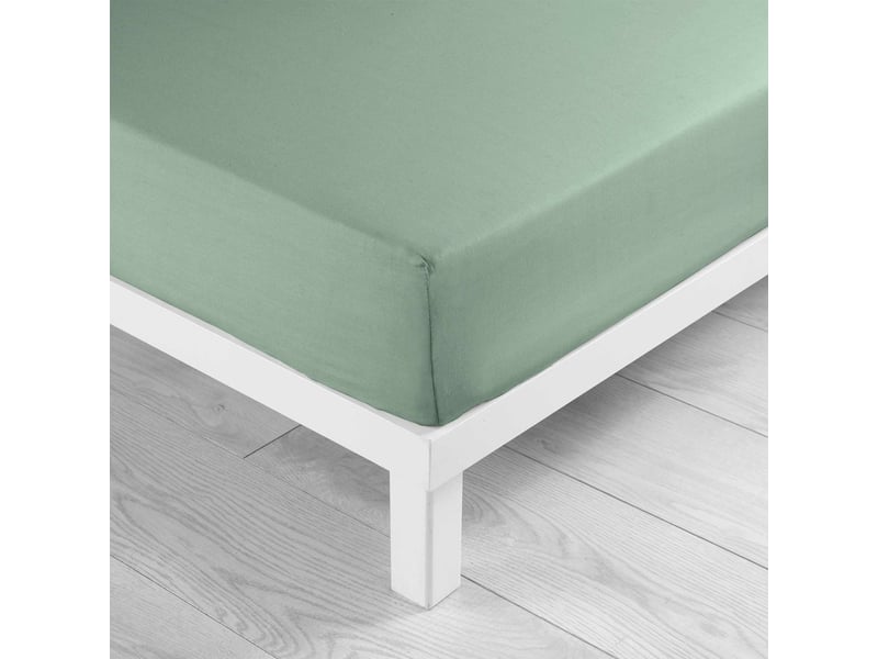  Pack literie protège matelas 140x190 imperméable + drap housse + 2 taies sauge  - Conforama C