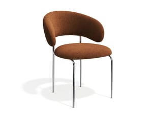 Chaises en tissu tramé toucher doux terracotta dolce