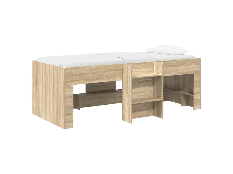  Cadre de lit élevé pour enfants - lit jeune chêne sonoma 80 x 200 cm  - Conforama A