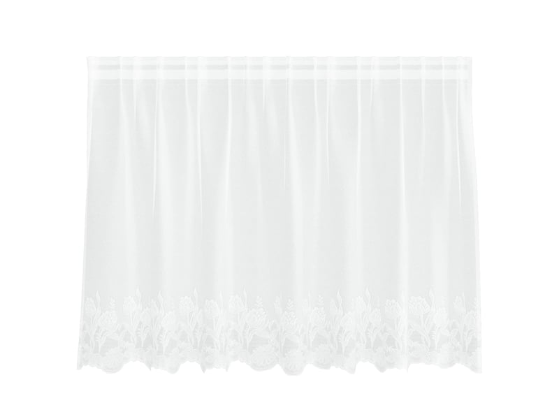  Rideau en dentelle, rideau ajouré, voilage blanc 100 x 200 cm polyester cf43637  - Conforama A