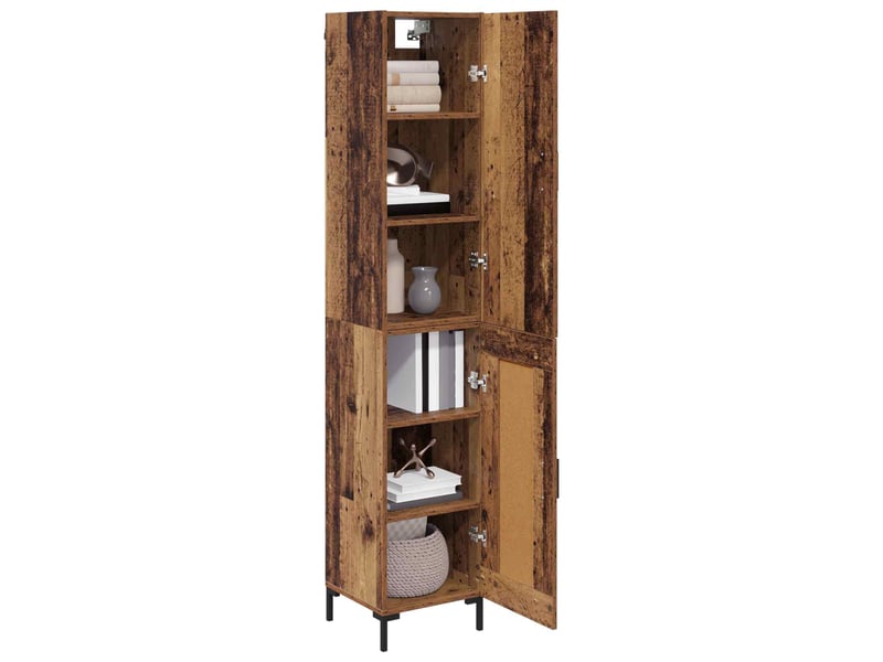 Buffet - haut armoire bois ancien 34,5 x 34 x 180 cm bois d'ingénierie - Conforama C