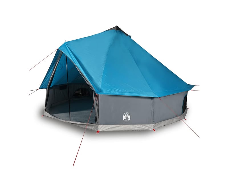  Tente de camping, tente familiale tipi 8 personnes bleu imperméable shl25999  - Conforama D