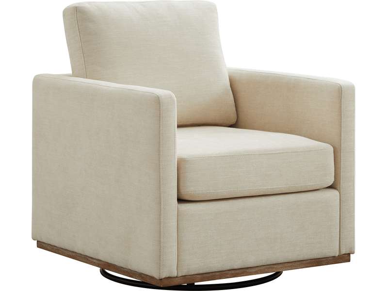  Fauteuil pivotant à 360° en tissu chenille beige W5171S00006 - Conforama A