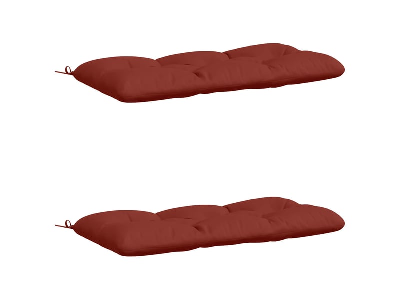 Lot de 2 coussins de banc, coussins d'assise vianen 100 % polyester rouge cf57665 - Conforama A