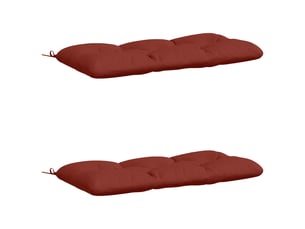 Lot de 2 coussins de banc, coussins d'assise vianen 100 % polyester rouge cf57665