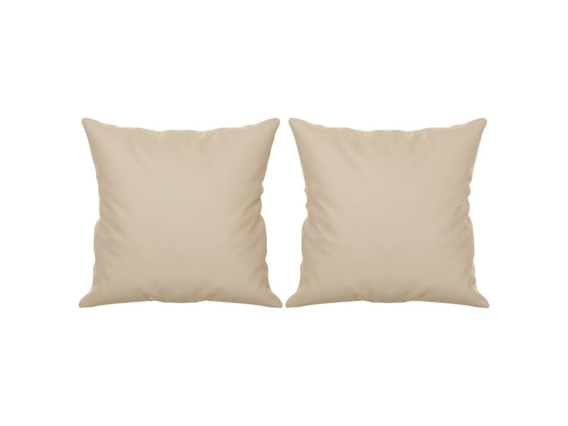 Canapé droit fixe, canapé 2 places avec oreillers crème 120 cm tissu microfibre - Conforama E