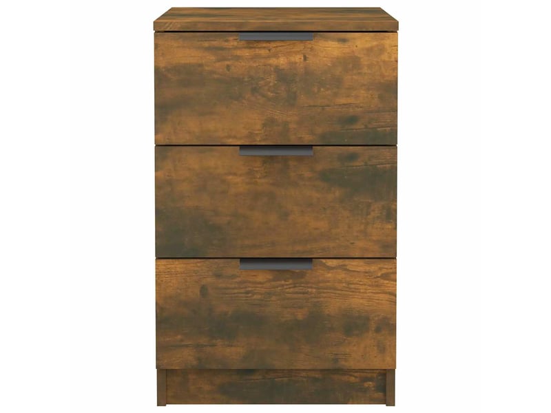  Lot de 2 tables de chevet - cabinet de chevet - table de nuit chêne fumé 40x36x65 cm  - Conforama D