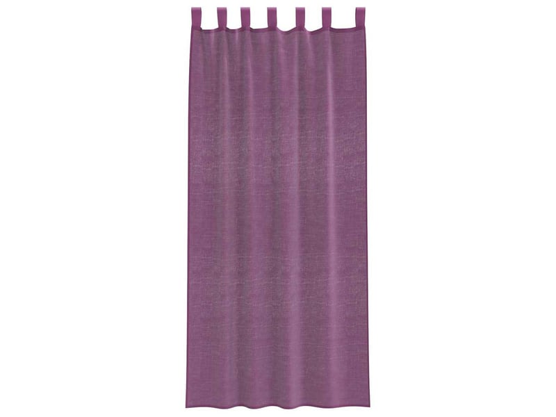 Lot de 2 rideaux en voile, voilages avec boucles violet 140x225 cm cf44338 - Conforama D