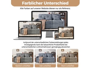 Canapé-lit tcqpz 3 places convertible 176 x 148 x 83 cm dossier réglable 3 positions chenille gris