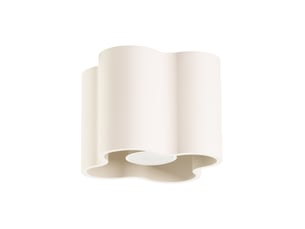 Plafonnier ovio 1 beige gu10 aluminium moderne 10x12x12cm