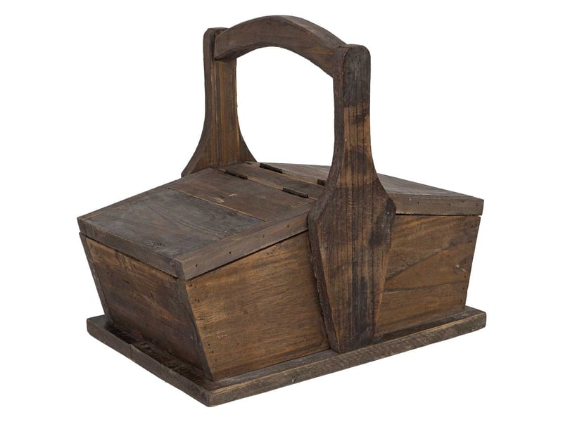  Panier en bois brun 36,5x25x31 cm h  - Conforama A