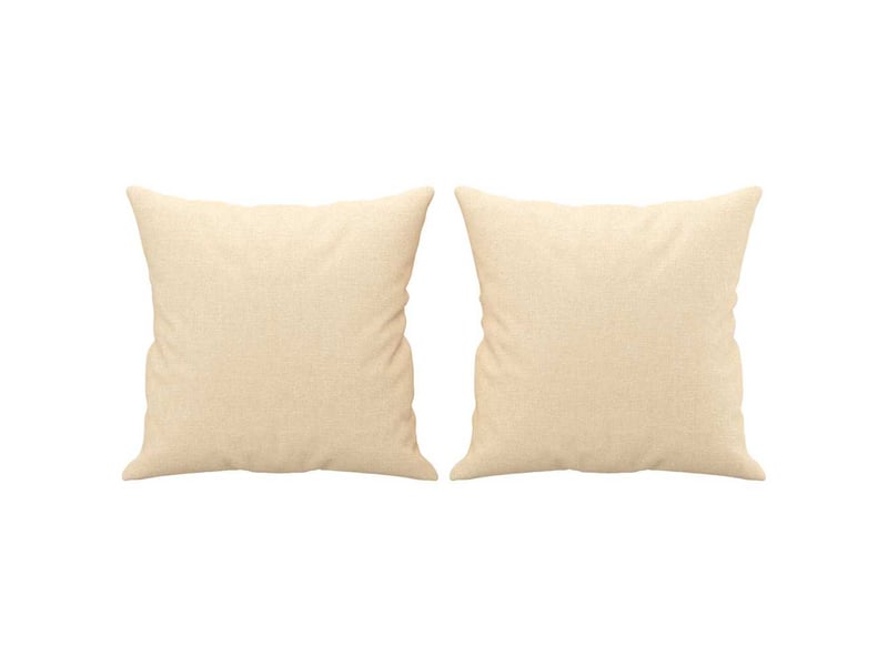  Lot de 2 coussins décoratifs crème 40x40 cm tissu cf60861  - Conforama A