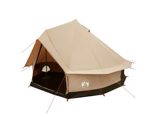 Tente de camping, tente familiale 8 personne crème polycoton